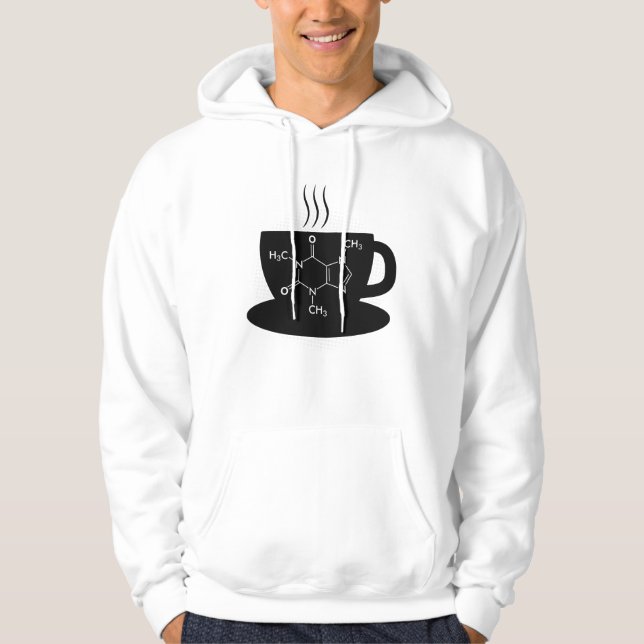 Chemistry Caffeine Molecule Hoodie (Front)