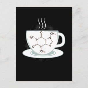 Chemistry Caffeine Molecule Postcard