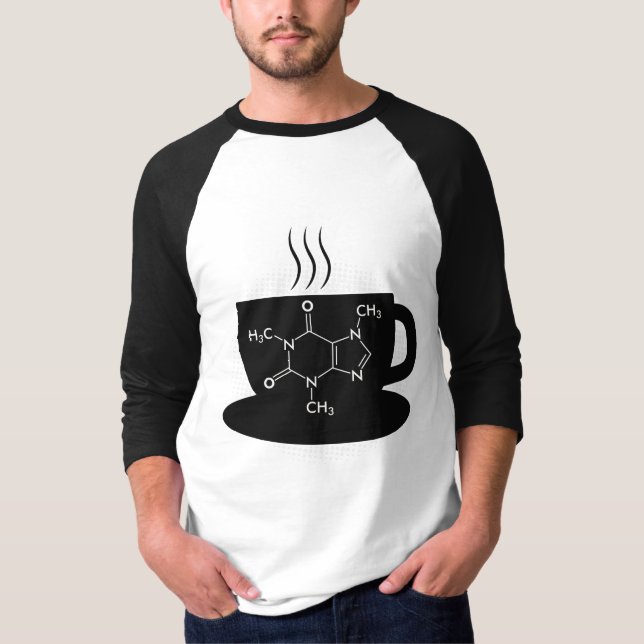 Chemistry Caffeine Molecule T-Shirt (Front)