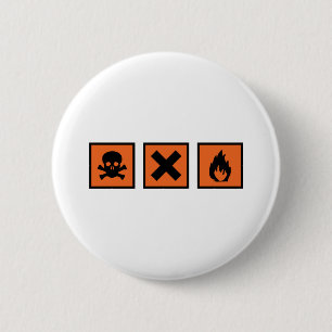 chemistry chemist signs 6 cm round badge