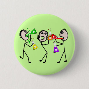 Chemistry/Chemists Stick People Gifts 6 Cm Round Badge