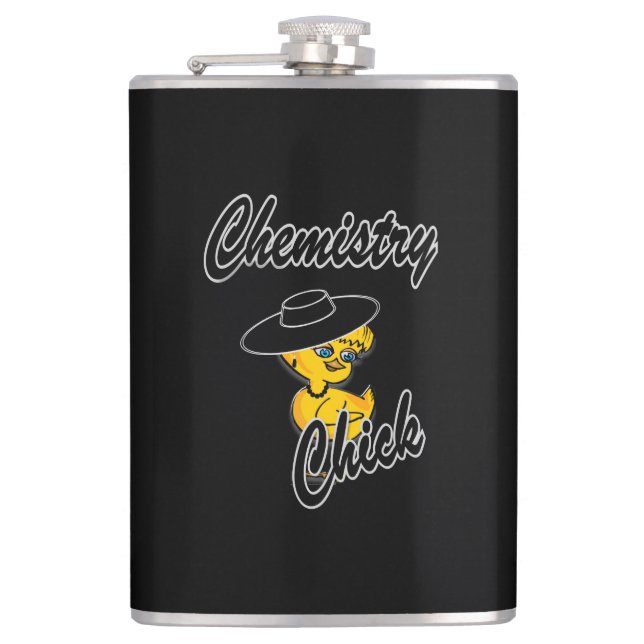 Chemistry Chick #4 Hip Flask (Front)