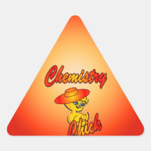 Chemistry Chick #5 Triangle Sticker