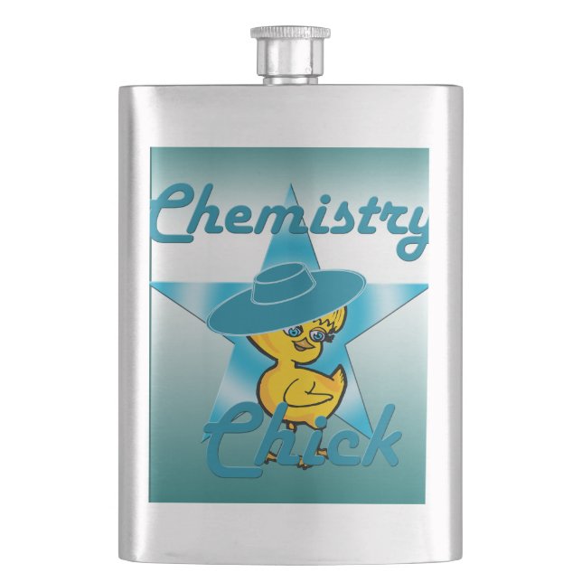 Chemistry Chick #7 Hip Flask (Front)
