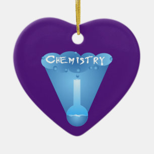 Chemistry Cloud Beaker Ceramic Ornament