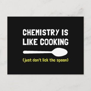 Chemistry Cooking Postcard
