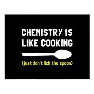 Chemistry Cooking Postcard