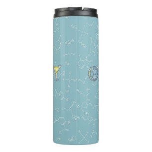 Chemistry diagram and typography blue  thermal tumbler