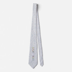 Chemistry diagram pattern typography blue grey tie