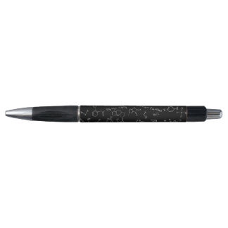 Chemistry diagram pattern white on black tie