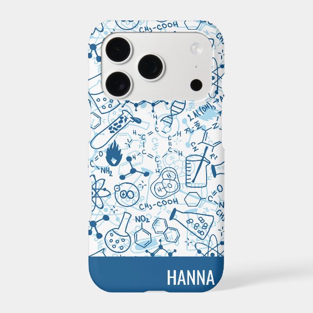 Chemistry Doodle Pattern Personalised Name (Back)