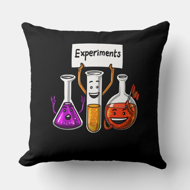 Chemistry Experiments Funny Science Joke Cushion (Front)