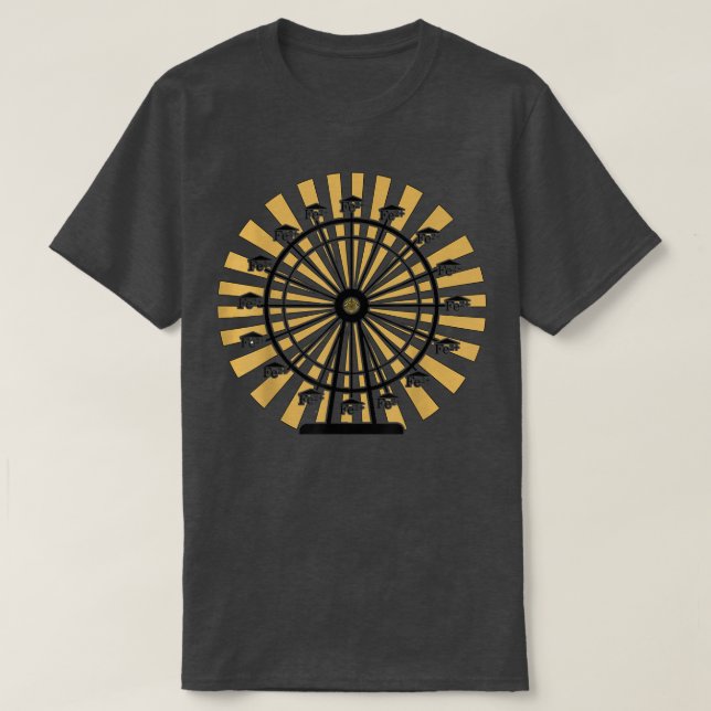 Chemistry Ferrous Wheel Feris Wheel Periodic Table T-Shirt (Design Front)