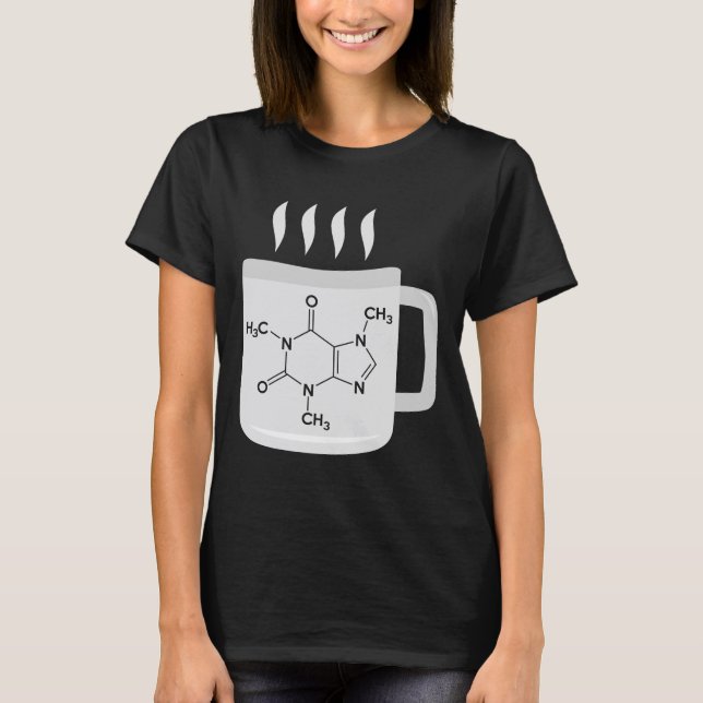 Chemistry Formula Caffeine Lover T-Shirt (Front)