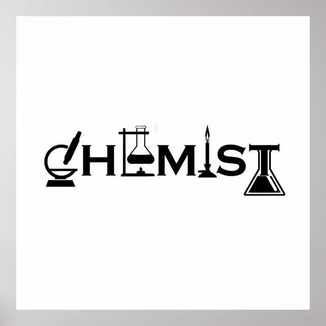 Chemistry funny chemist gifts poster (Front)