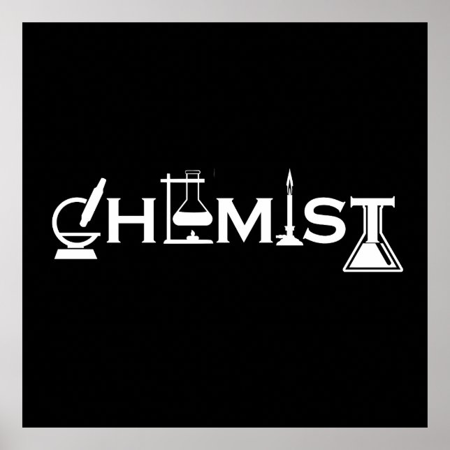Chemistry funny chemist gifts poster (Front)