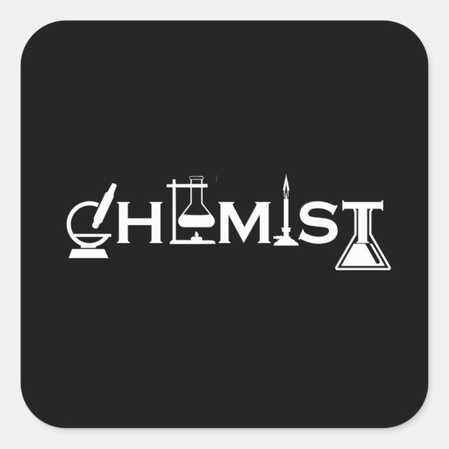 Chemistry funny chemist gifts square sticker (Front)