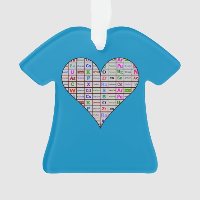 Chemistry Heart Elements Ornament (Front)