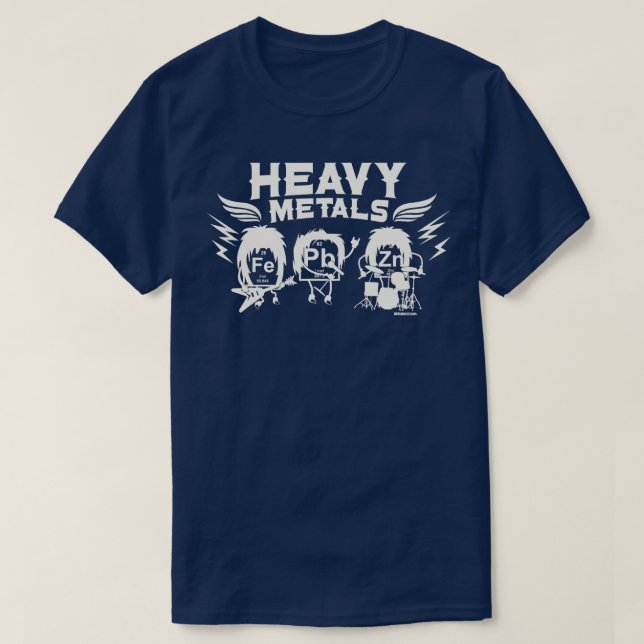 Chemistry Heavy Metals  Geek Nerd Funny Chemist  T-Shirt (Design Front)