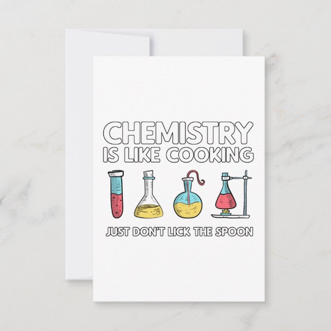 Chemistry Is Like Cooking Card (Front)