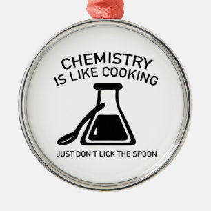Chemistry Is Like Cooking Metal Tree Decoration