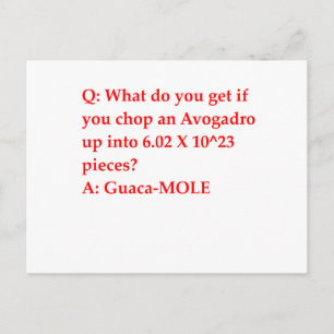 chemistry joke postcard