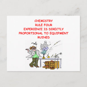 chemistry joke postcard