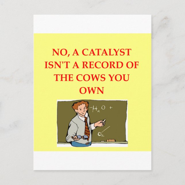chemistry joke postcard (Front)