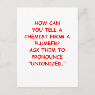 chemistry joke postcard