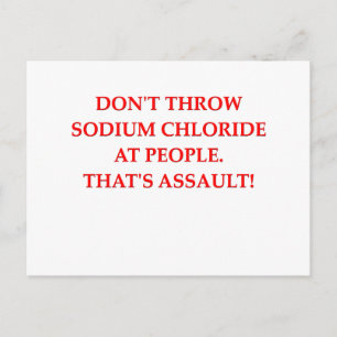 chemistry joke postcard
