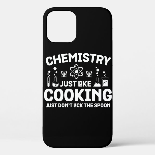 Chemistry Just Like Cooking Just Don't Lick Spoon Case-Mate iPhone Case (Back)