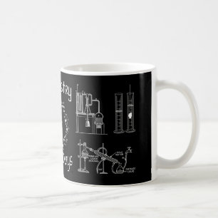 Chemistry Lab Equipment ~ Chalk On Black Board ~ Coffee Mug