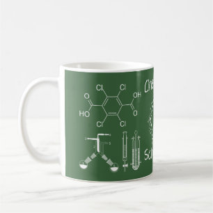 Chemistry Lab Equipment ~ Chalk On Green Board ~ Coffee Mug