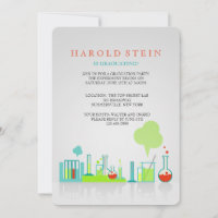 Chemistry Lab Graduation Invitation