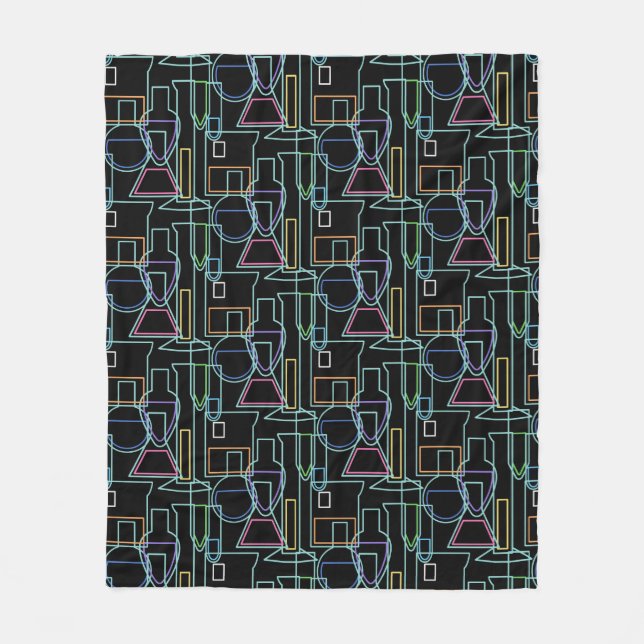 Chemistry Lab Lines Fleece Blanket (Front)