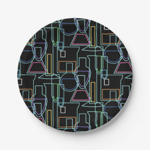 Chemistry Lab Lines Paper Plate