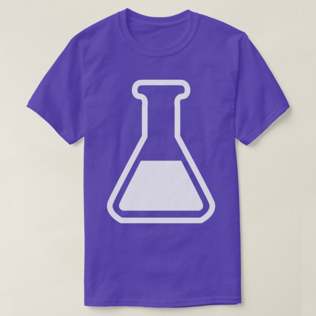 Chemistry Laboratory Flask Icon T-Shirt (Design Front)