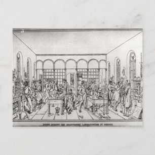 Chemistry laboratory of Baron Justus von Liebig Postcard