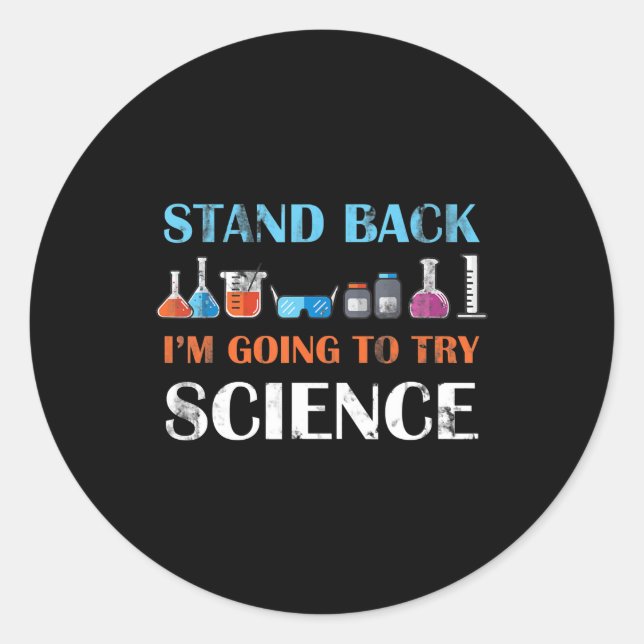 Chemistry Laboratory Physics Science Biology Classic Round Sticker (Front)
