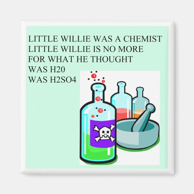 chemistry little willie rhyme magnet (Front)