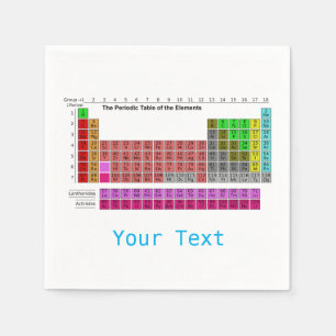 Chemistry Lover Periodic Table of Elements Napkin