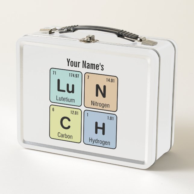 Chemistry Lu N C H Metal Lunch Box (Front)