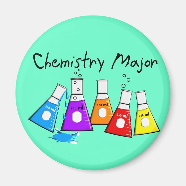 Chemistry Major Gifts Beeker Design Magnet (Front)