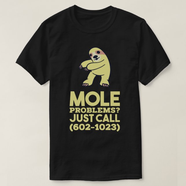 Chemistry Mole Problems 1 T-Shirt (Design Front)