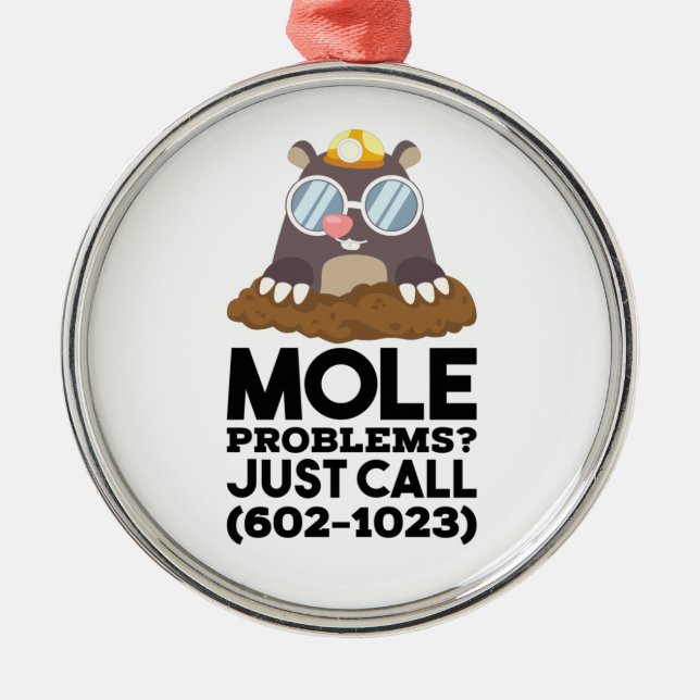 Chemistry - Mole Problems  Metal Ornament (Front)