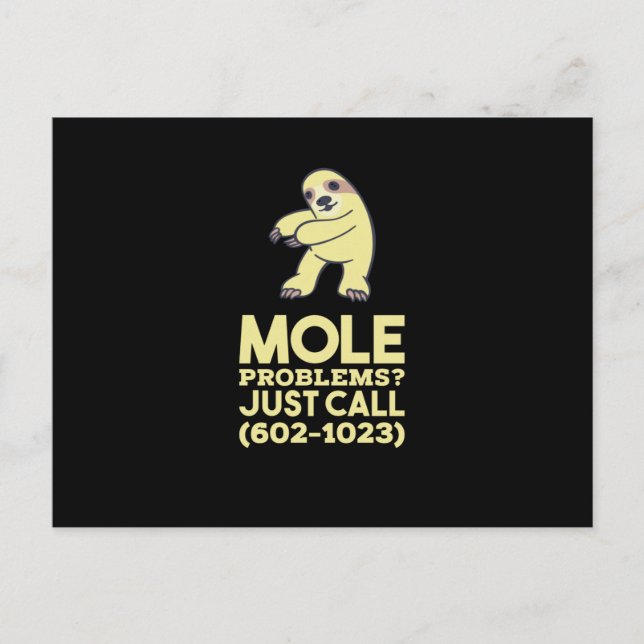 Chemistry - Mole Problems Postcard (Front)