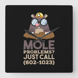Chemistry - Mole Problems Square Wall Clock