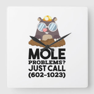 Chemistry - Mole Problems Square Wall Clock