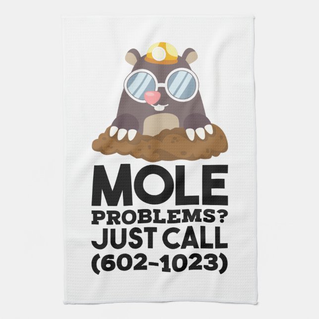 Chemistry - Mole Problems  Tea Towel (Vertical)