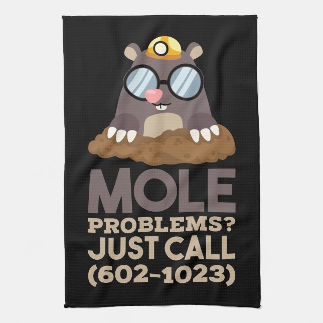 Chemistry - Mole Problems Tea Towel (Vertical)